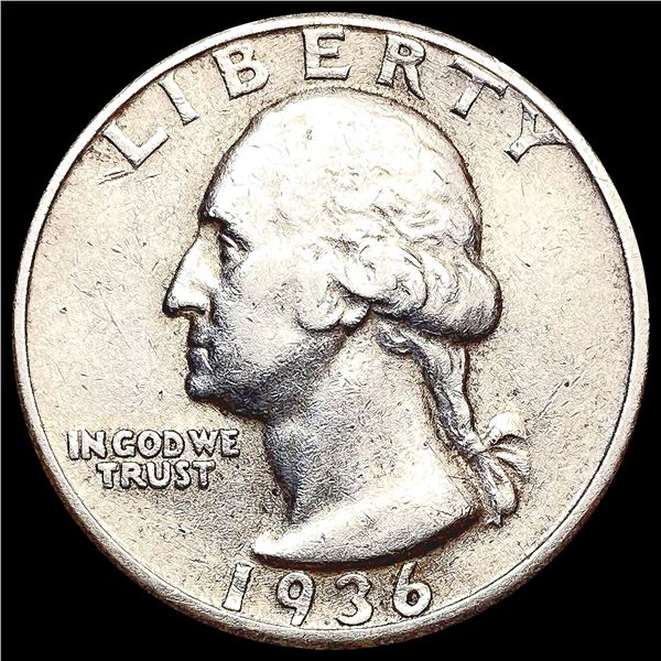1836-D Washington Silver Quarter CLOSELY UNCIRCULA