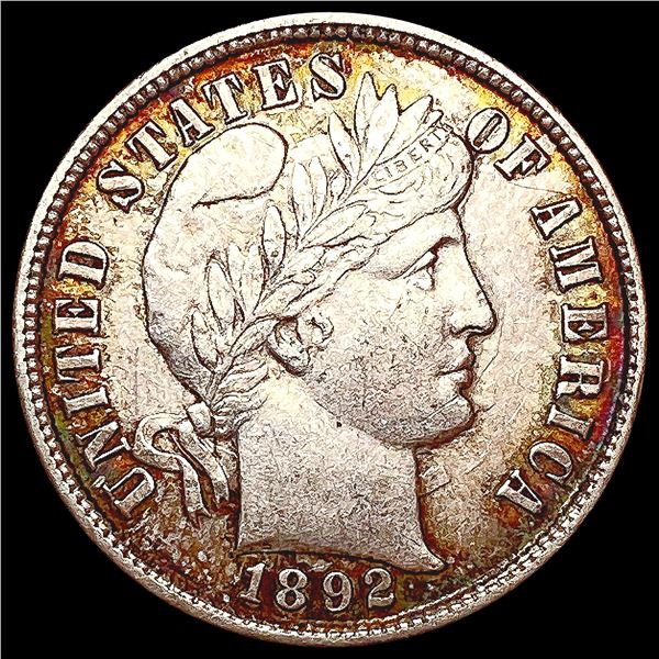 1892 Barber Dime CHOICE AU