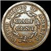 Image 2 : 1851 Braided Hair Half Cent CLOSELY UNCIRCULATED