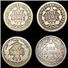 Image 2 : [4] Seated Lib Dimes [1845, 1847, 1860, 1874] LIGH