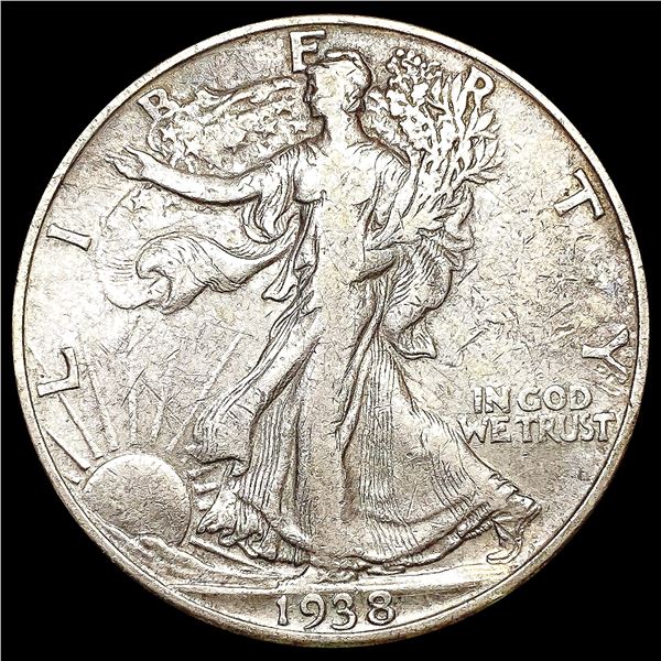 1938-D Walking Liberty Half Dollar CLOSELY UNCIRCU