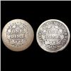 Image 2 : [2] Seated Lib Dimes [1839, 1839-O] NICELY CIRCULA