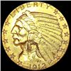 Image 1 : 1912 $5 Gold Half Eagle CLOSELY UNCIRCULATED