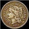 Image 1 : 1881 Nickel Three Cent LIGHTLY CIRCULATED