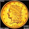 Image 1 : 1834 $5 Gold Half Eagle UNCIRCULATED