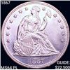 Image 1 : 1867 Seated Liberty Dollar CHOICE BU PL
