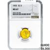 Image 1 : 1903 $2.50 Gold Quarter Eagle NGC MS67
