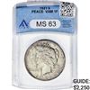 Image 1 : 1921 Silver Peace Dollar ANACS MS63 VAM 1F