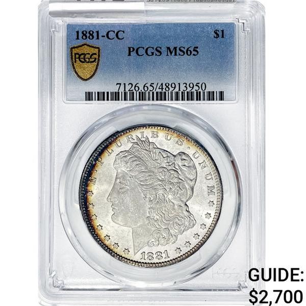 1881-CC Morgan Silver Dollar PCGS MS65