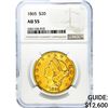 Image 1 : 1865 $20 Gold Double Eagle NGC AU55