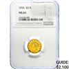 Image 1 : 1856 $2.50 Gold Quarter Eagle NGC MS61