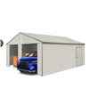 Image 1 : TMG Industrial 21'x19' Double Garage Metal Shed-Unused