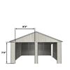 Image 5 : TMG Industrial 21'x19' Double Garage Metal Shed-Unused
