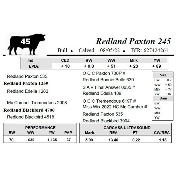 Redland Paxton 245