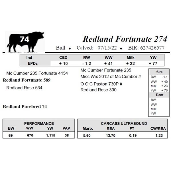Redland Fortunate 274