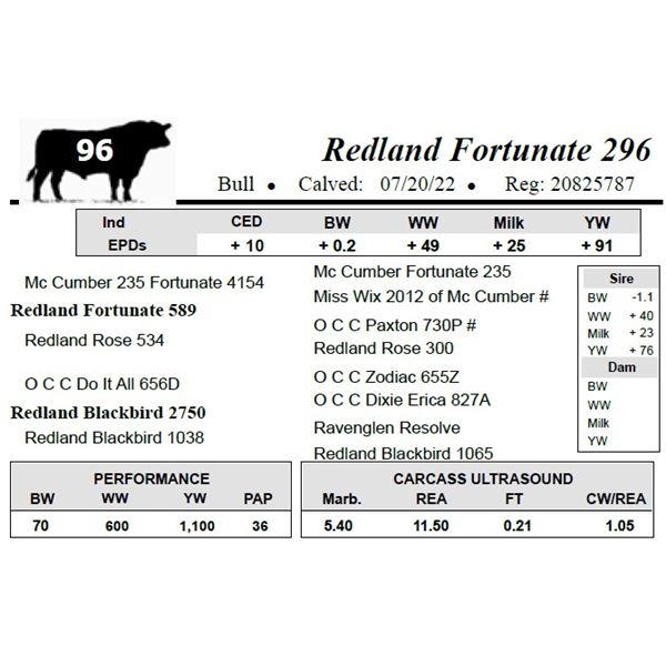 Redland Fortunate 296