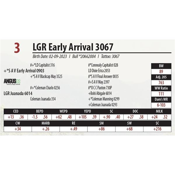 LGR Early Arrival 3067