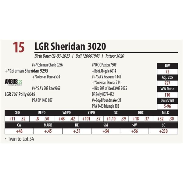 LGR Sheridan 3020