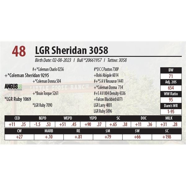 LGR Sheridan 3058