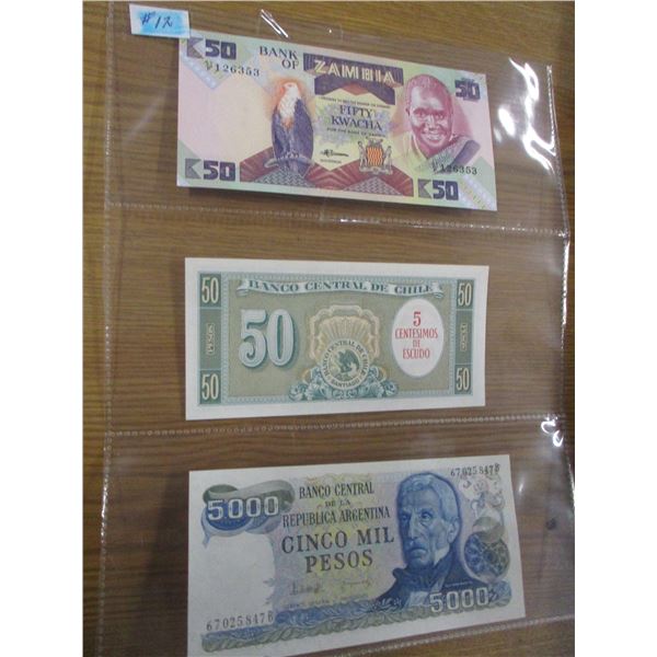STOCK SHEET OF WORLD COLLECTIBLE BANK NOTES