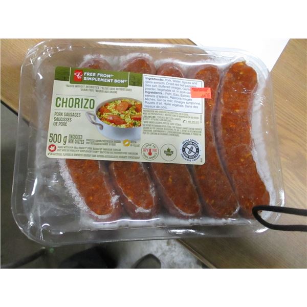 SHELF PULLS (AS IS):  CHORIZO PORK SAUSAGE (500G)