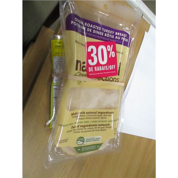 SHELF PULLS (AS IS):  TURKEY BREAST (175G) & BOLOGNA (175G) - 2 PACKAGES