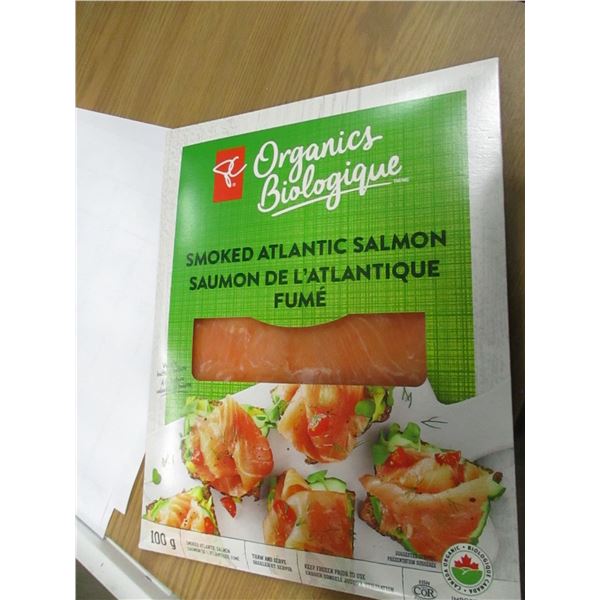 SHELF PULLS (AS IS):  SMOKED ATLANTIC SALMON (100G)