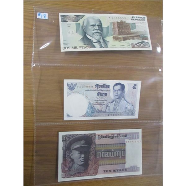 STOCK SHEET OF WORLD COLLECTIBLE BANK NOTES