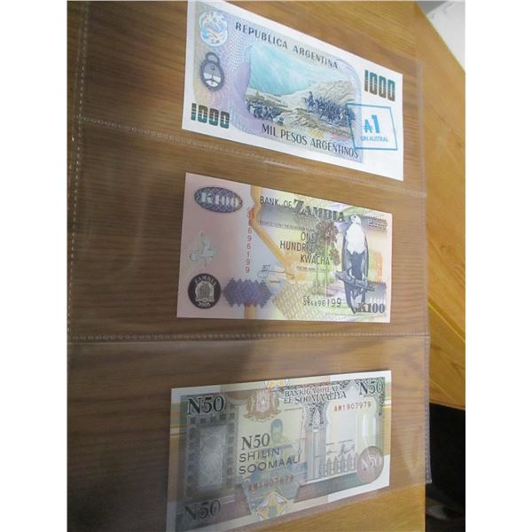STOCK SHEET OF WORLD COLLECTIBLE BANK NOTES
