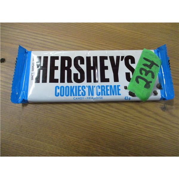 SHELF PULLS (AS IS):  HERSEY'S COOKIE & CRÈME BARS (43G)