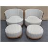 Image 1 : Qty 2 Lily Jack Woven Lounge Chairs 32"x25"x29"H w/ Matching Ottomans 22"x19"x16"H