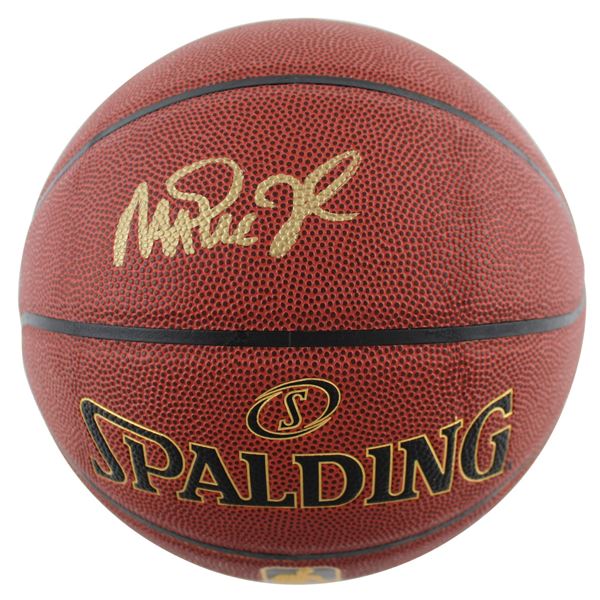 MAGIC JOHNSON SIGNED SPALDING BASKETBALL (BECKETT COA)