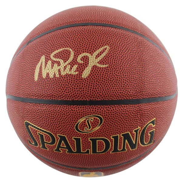 MAGIC JOHNSON SIGNED SPALDING BASKETBALL (BECKETT COA)