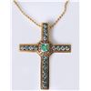 Image 2 : 18K Gold Cross Pendant & Necklace by Carlo Rici