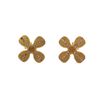 Image 1 : Chanel Gold Camelia Rhinestones Earrings