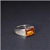 Image 2 : 14K White Gold & Citrine Ring