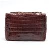 Image 2 : Chanel Brown Crocodile Leather CC Envelope Single Flap Shoulder Bag