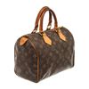 Image 2 : Louis Vuitton Brown Monogram Speedy 25 Satchel Bag