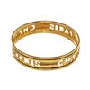 Image 2 : Chanel Gold Metal Cut Out Logo Bangle Bracelet