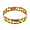 Image 3 : Chanel Gold Metal Cut Out Logo Bangle Bracelet