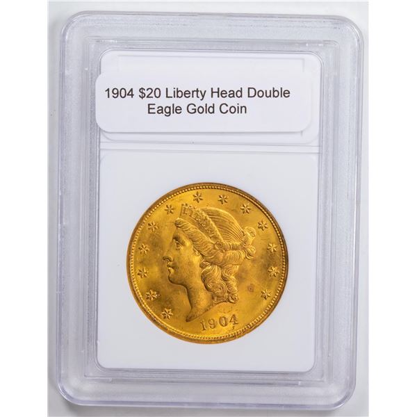 1904 $20 Liberty Head Double Eagle Gold Coin