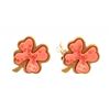 Image 1 : Chanel Pink Clover Earrings