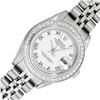 Image 1 : Rolex Quickset White Roman Diamond Bezel Datejust Wristwatch 26MM