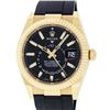 Image 2 : Rolex Mens Yellow Gold Sky Dweller 42MM On Oyster Flex Band With Box And Papers