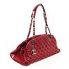 Image 2 : Chanel Red Quilted Patent Bowling Chain Shoulder Bag