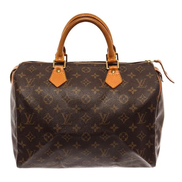 Louis Vuitton Brown Monogram Canvas Speedy 30 Satchel Bag