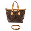 Image 1 : Louis Vuitton Brown Monogram Canvas Leather Palermo PM Shoulder Bag