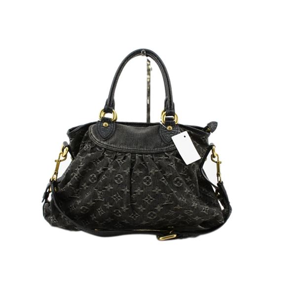 Louis Vuitton Black Denim Neo Cabby MM Shoulder Bag