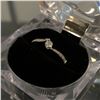 Image 2 : 14KT White Gold ring with 28pt Diamond - 2.2 grams retail $1,000