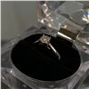 Image 2 : 10KT White Gold ring with 26pt Diamond - 2 grams retail $1,000